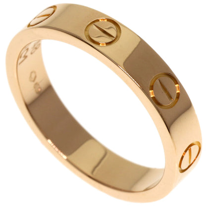 CARTIER Mini love ring # 48 Ring K18 Pink Gold Ladies [Used]