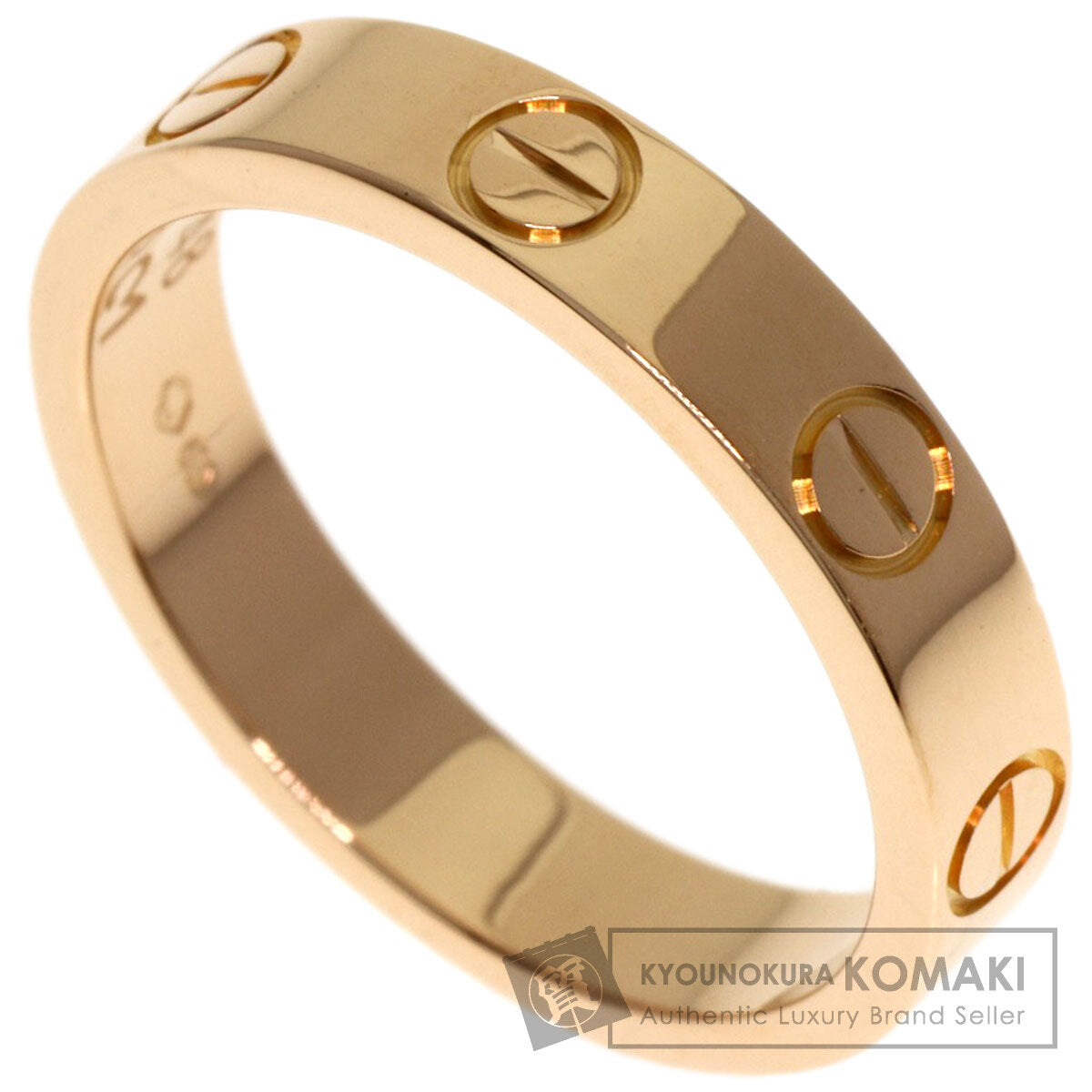 CARTIER Mini love ring # 48 Ring K18 Pink Gold Ladies [Used]