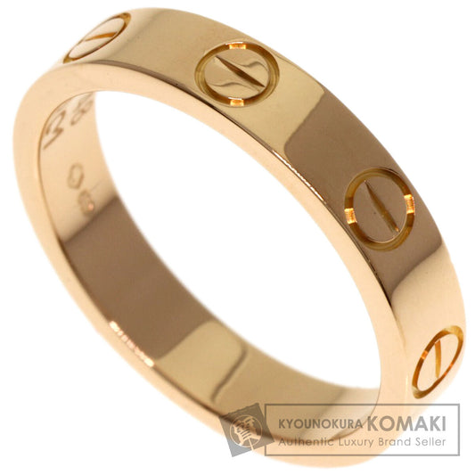 CARTIER Mini love ring # 48 Ring K18 Pink Gold Ladies [Used]