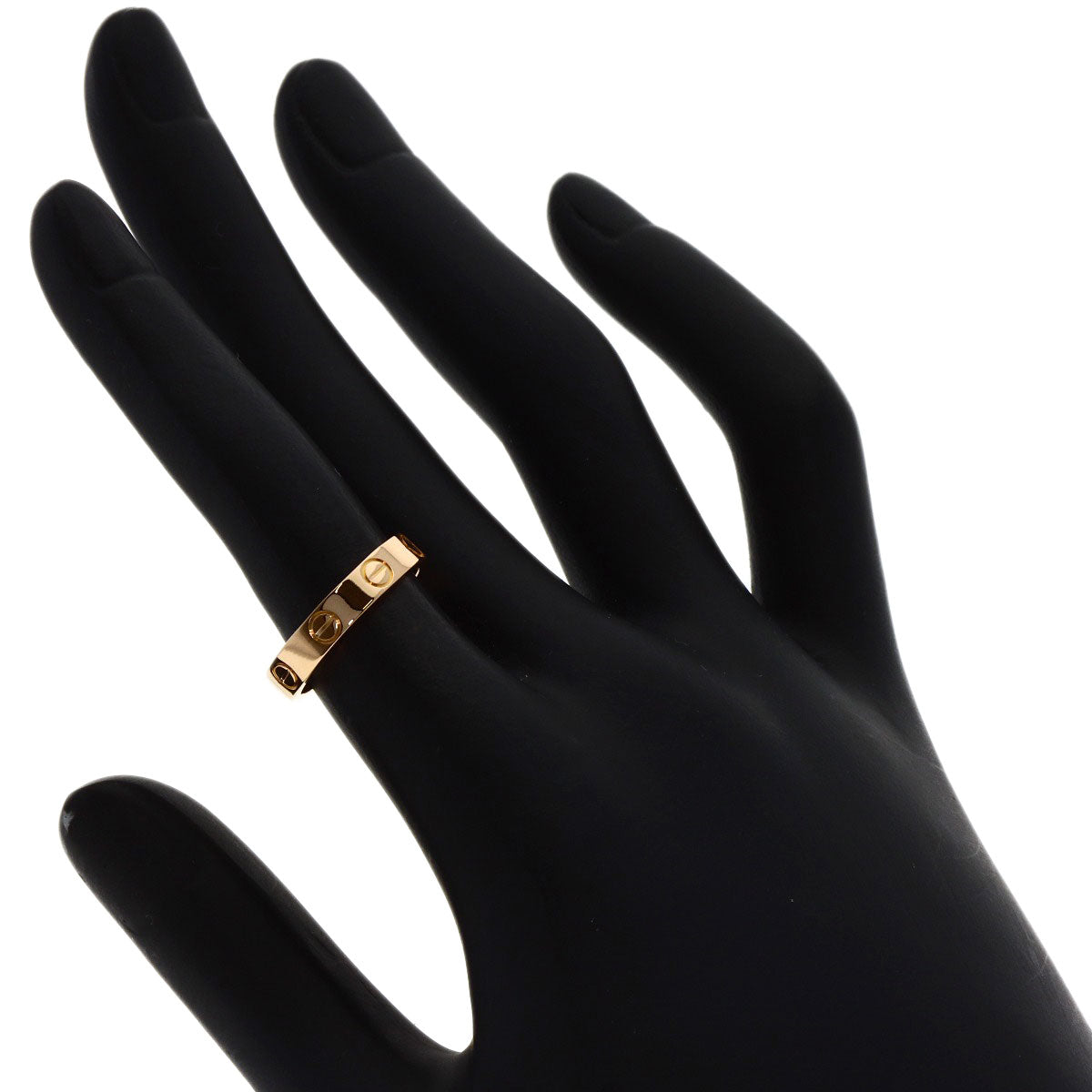 CARTIER Mini love ring # 48 Ring K18 Pink Gold Ladies [Used]