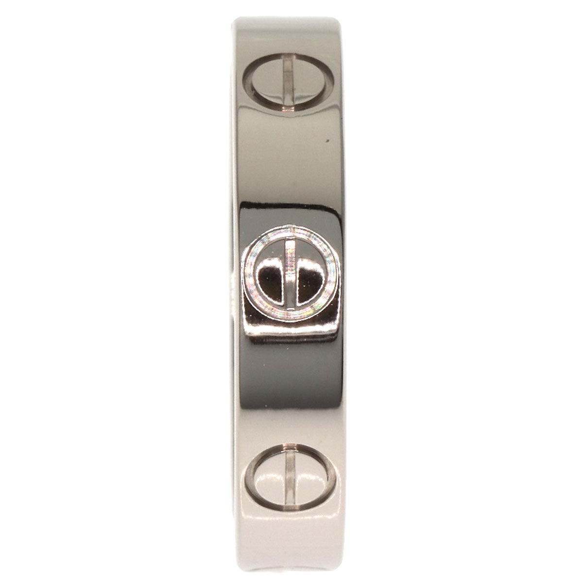 CARTIER mini love ring #48 Ring K18 White Gold Ladies [Used]