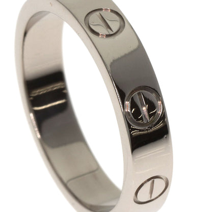 CARTIER mini love ring #48 Ring K18 White Gold Ladies [Used]