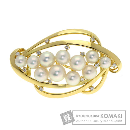 MIKIMOTO Pearl Pearl Diamond Obi closure K18 Yellow Gold Ladies [Used]