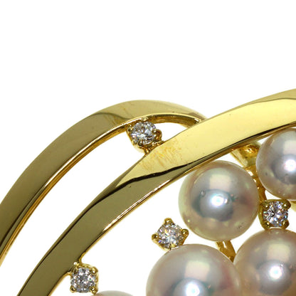 MIKIMOTO Pearl Pearl Diamond Obi closure K18 Yellow Gold Ladies [Used]