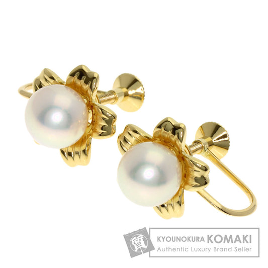 MIKIMOTO Pearl Pearl Earring K18 Yellow Gold Ladies [Used]