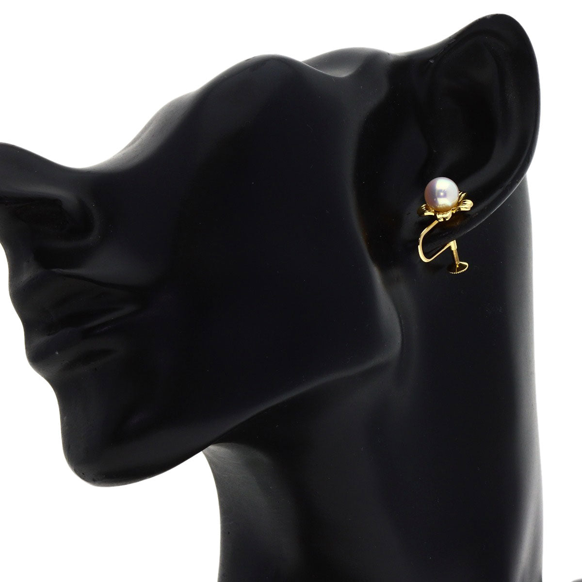 MIKIMOTO Pearl Pearl Earring K18 Yellow Gold Ladies [Used]