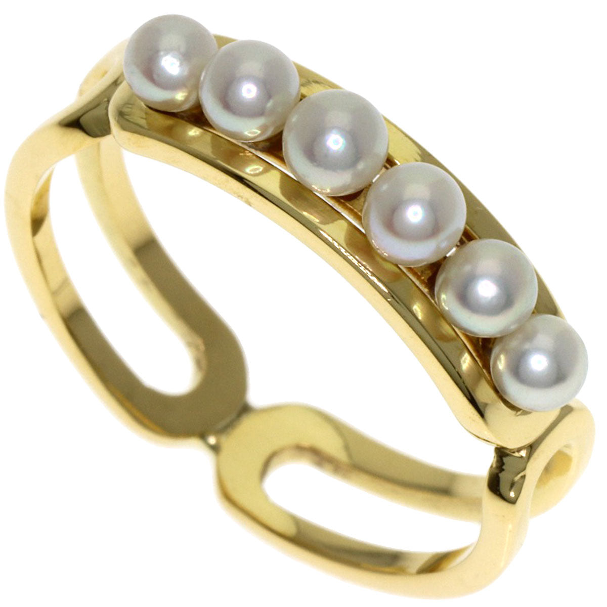 MIKIMOTO Baby pearl Pearl Ring K18 Yellow Gold Ladies [Used]
