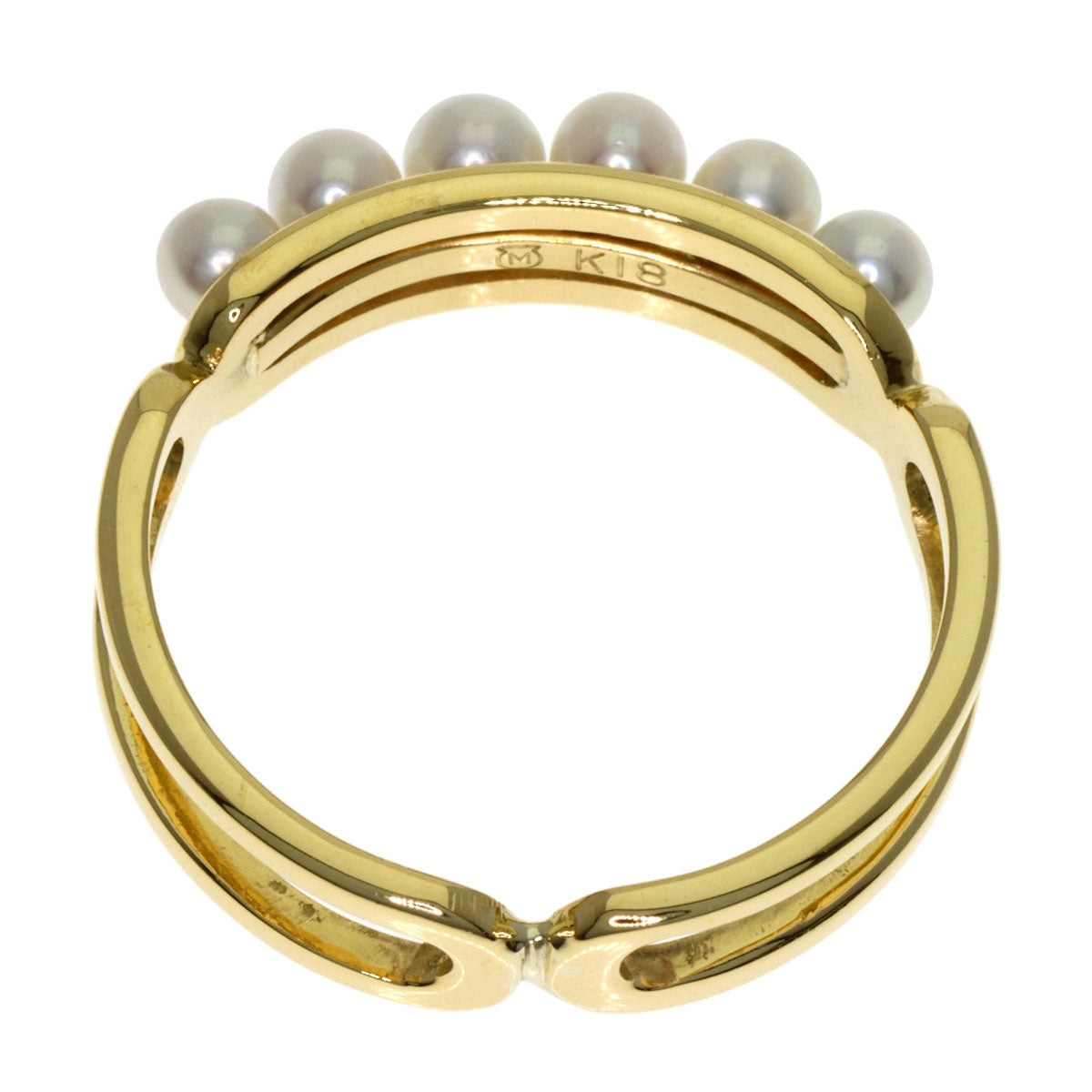 MIKIMOTO Baby pearl Pearl Ring K18 Yellow Gold Ladies [Used]