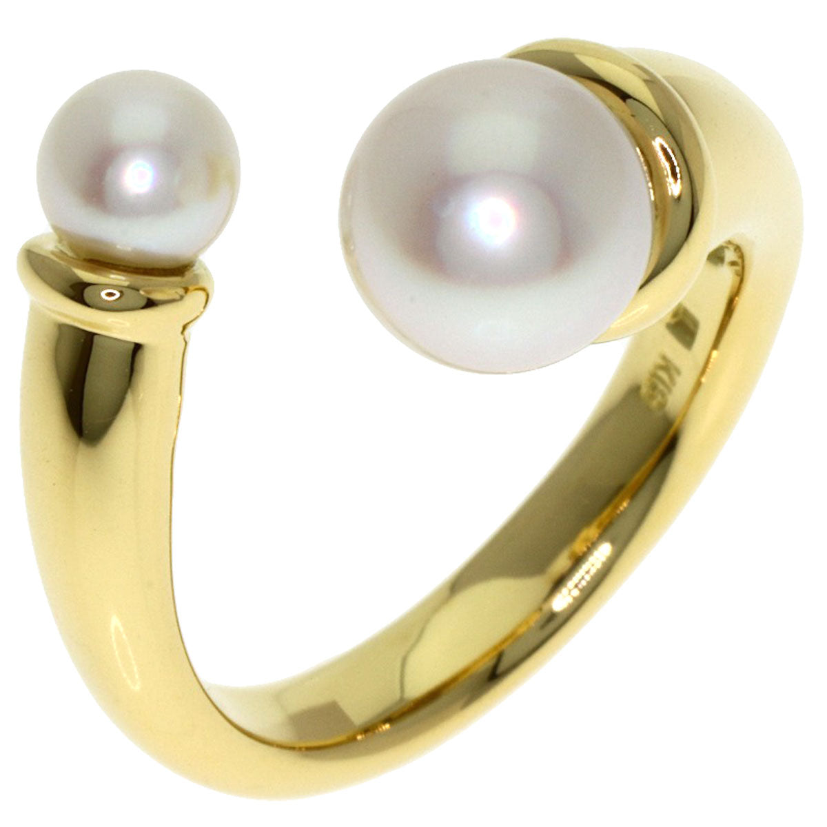 MIKIMOTO Perlita Pearl Pearl Ring K18 Yellow Gold Ladies [Used]