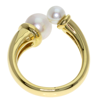 MIKIMOTO Perlita Pearl Pearl Ring K18 Yellow Gold Ladies [Used]