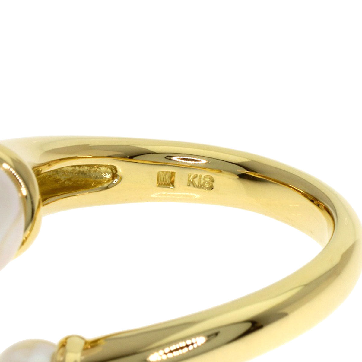 MIKIMOTO Perlita Pearl Pearl Ring K18 Yellow Gold Ladies [Used]