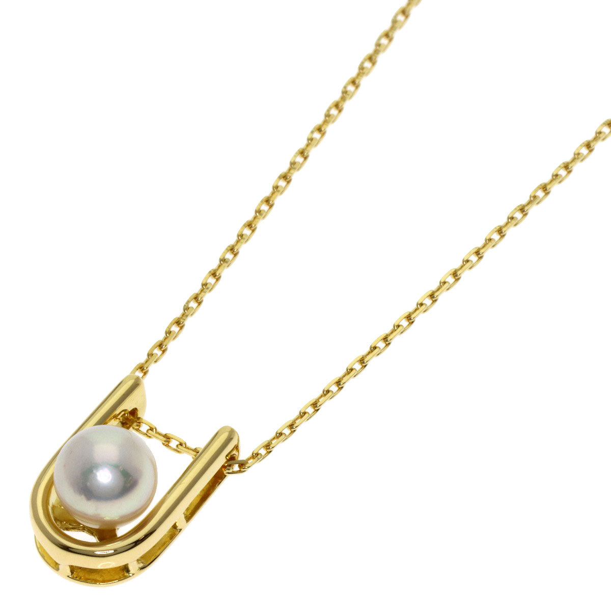 MIKIMOTO Pearl Pearl Necklace K18 Yellow Gold Ladies [Used]
