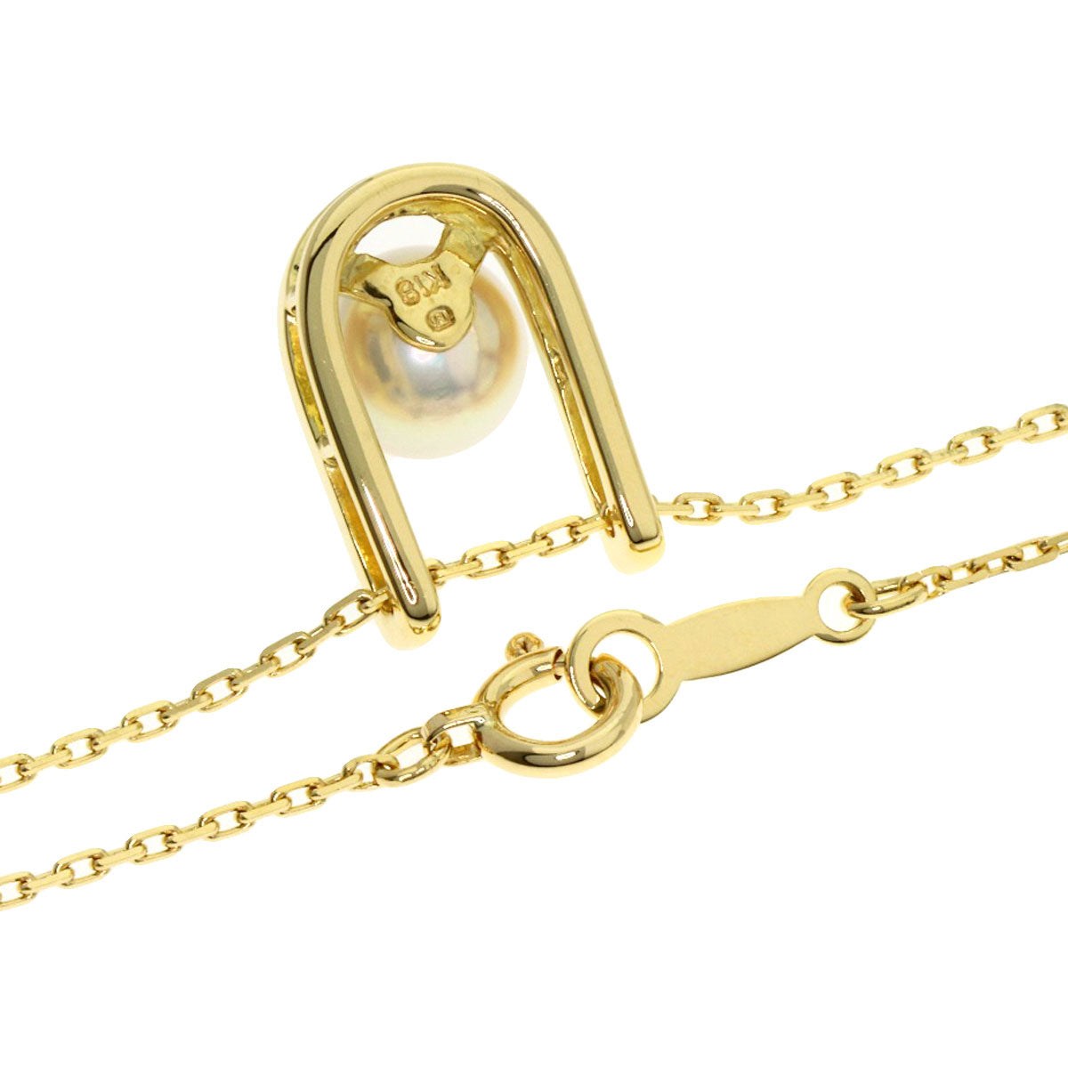 MIKIMOTO Pearl Pearl Necklace K18 Yellow Gold Ladies [Used]