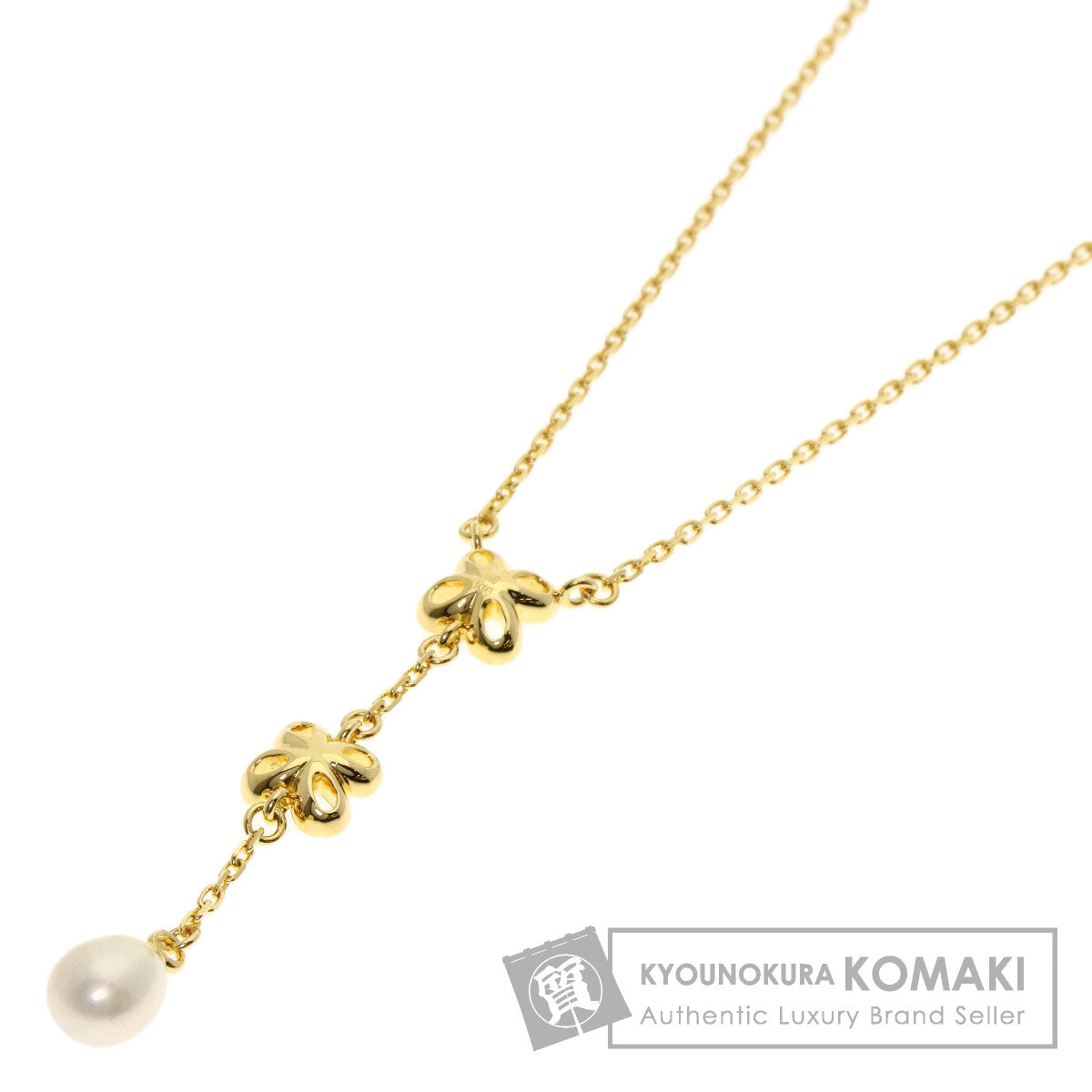 MIKIMOTO Perlita Freshwater Pearl Necklace K18 Yellow Gold Ladies [Used]