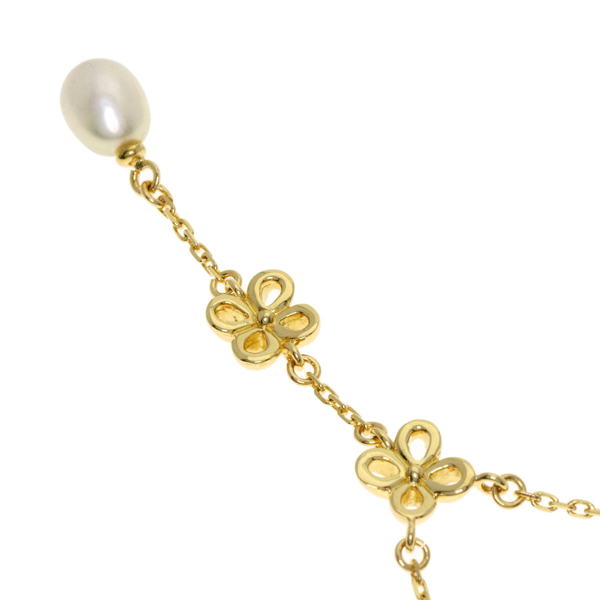 MIKIMOTO Perlita Freshwater Pearl Necklace K18 Yellow Gold Ladies [Used]