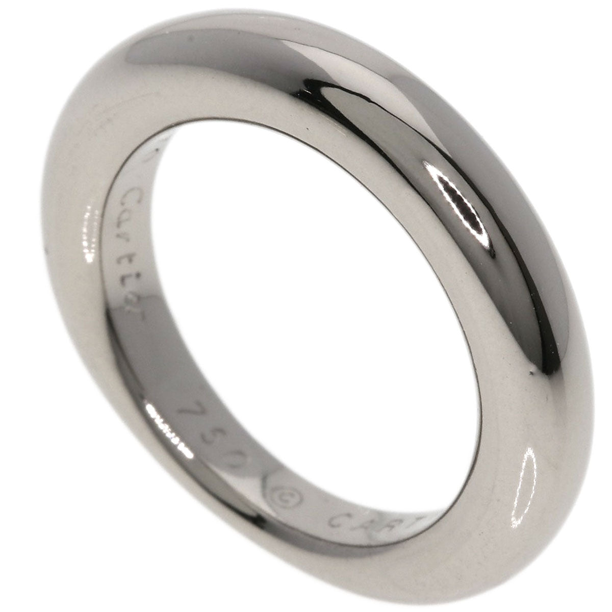 CARTIER Ellipse #50 Ring K18 White Gold Ladies [Used]