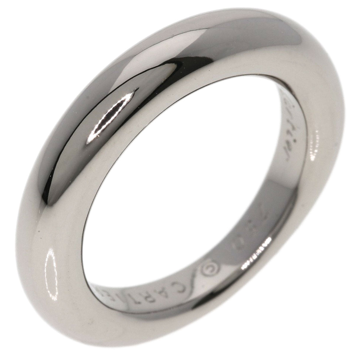 CARTIER Ellipse #50 Ring K18 White Gold Ladies [Used]