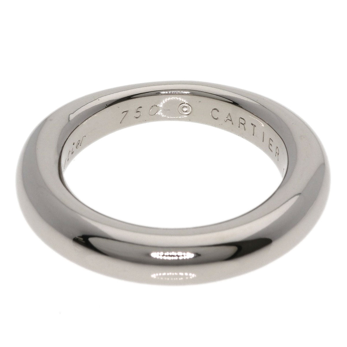 CARTIER Ellipse #50 Ring K18 White Gold Ladies [Used]