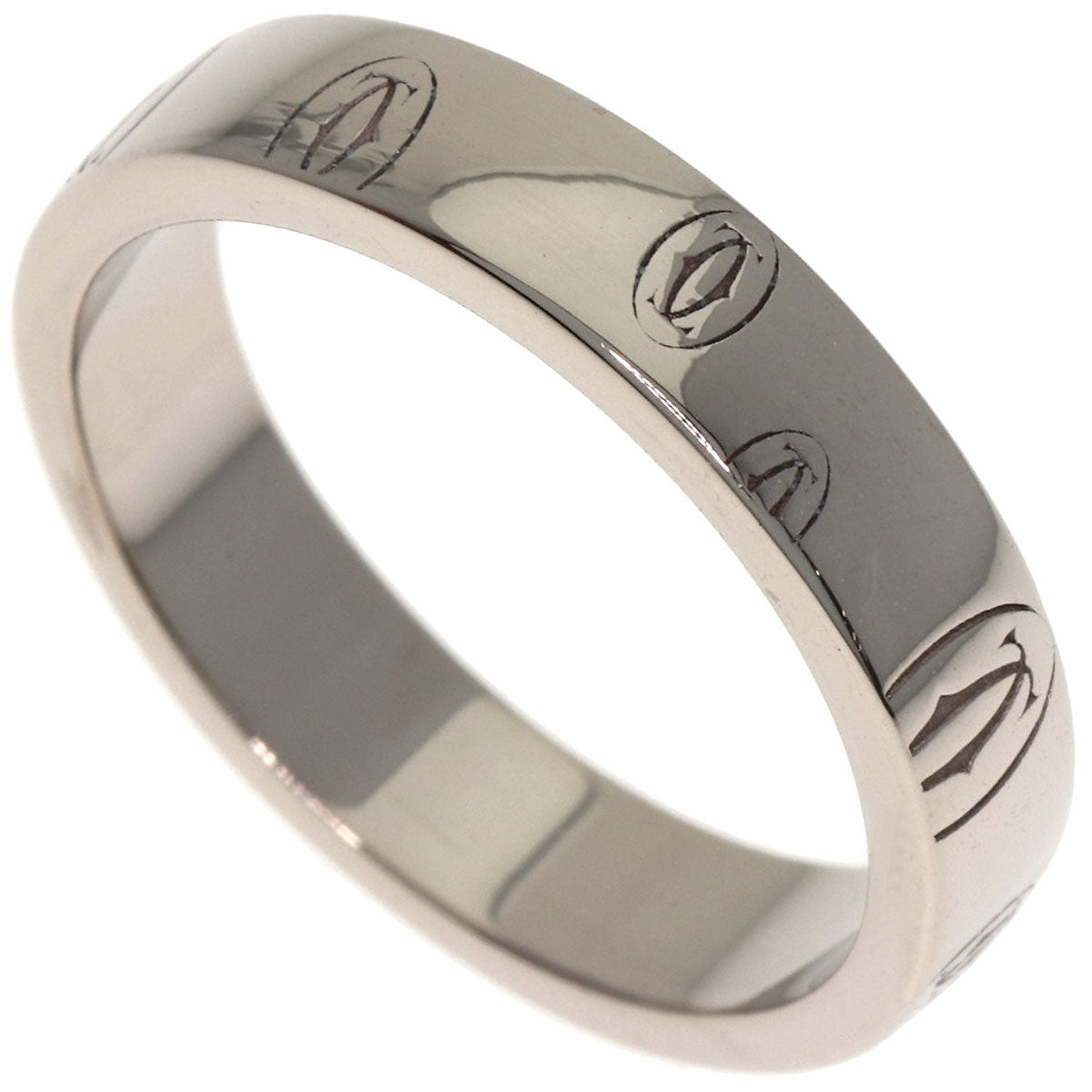 CARTIER Happy birthday # 49 Ring K18 White Gold Ladies [Used]