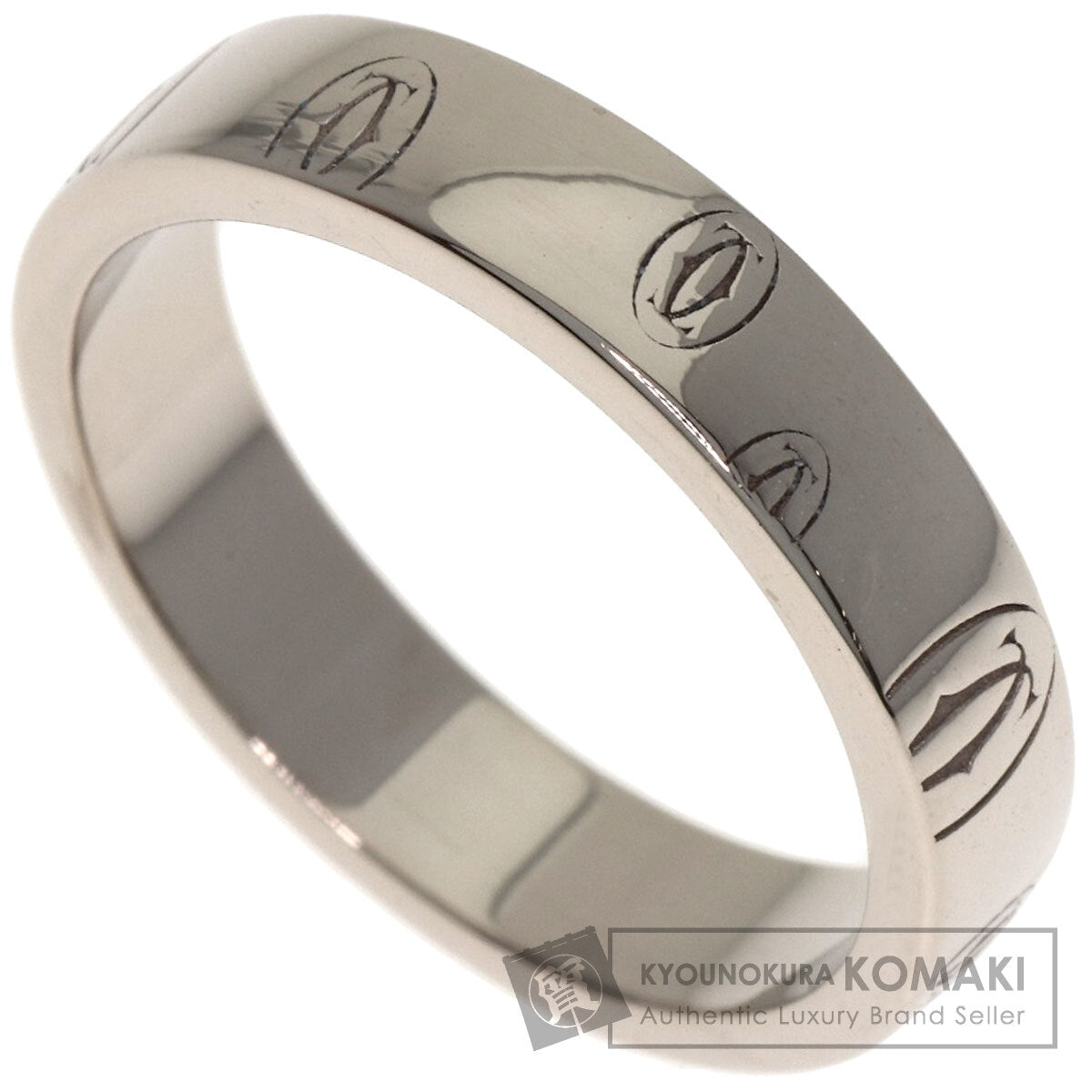 CARTIER Happy birthday # 49 Ring K18 White Gold Ladies [Used]