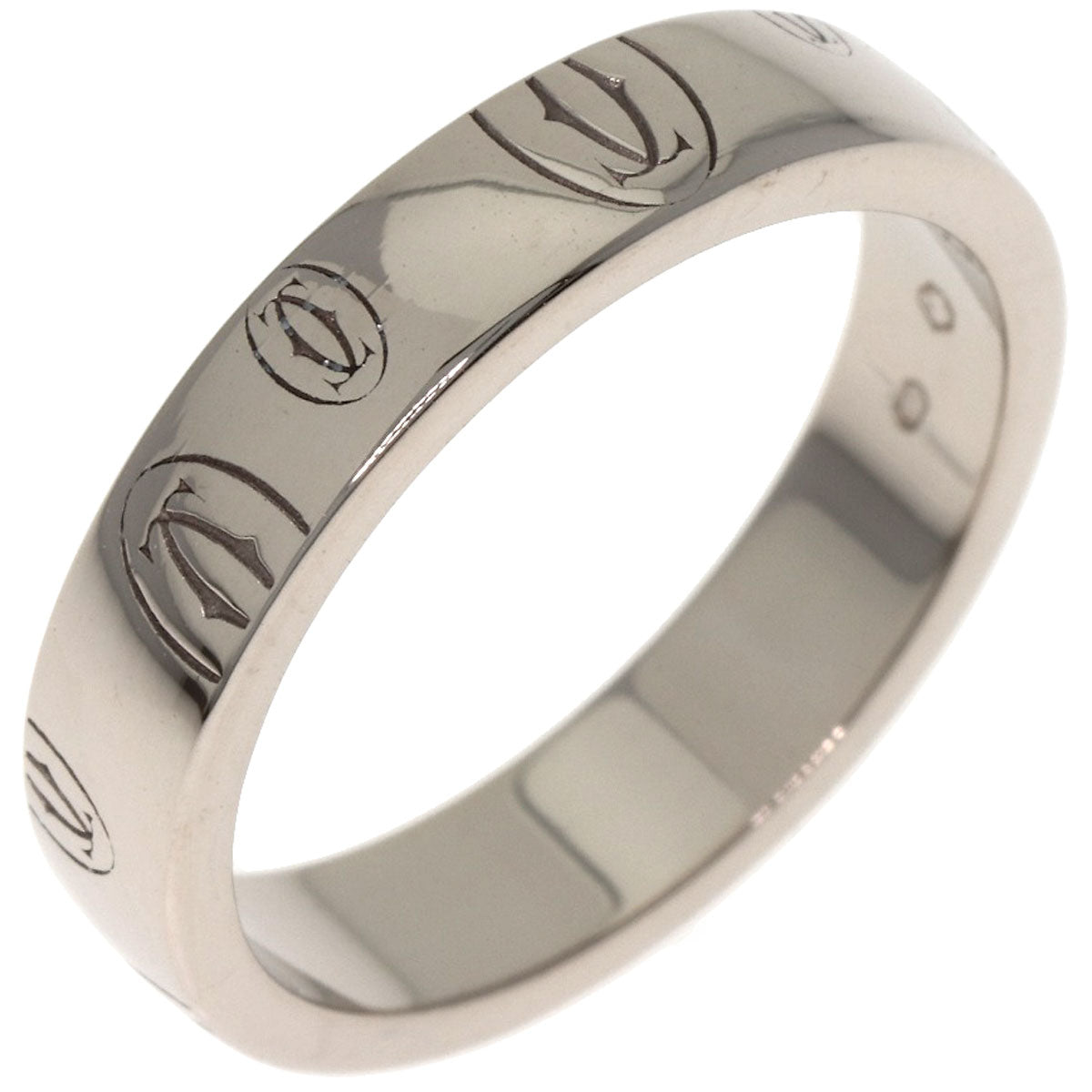 CARTIER Happy birthday # 49 Ring K18 White Gold Ladies [Used]