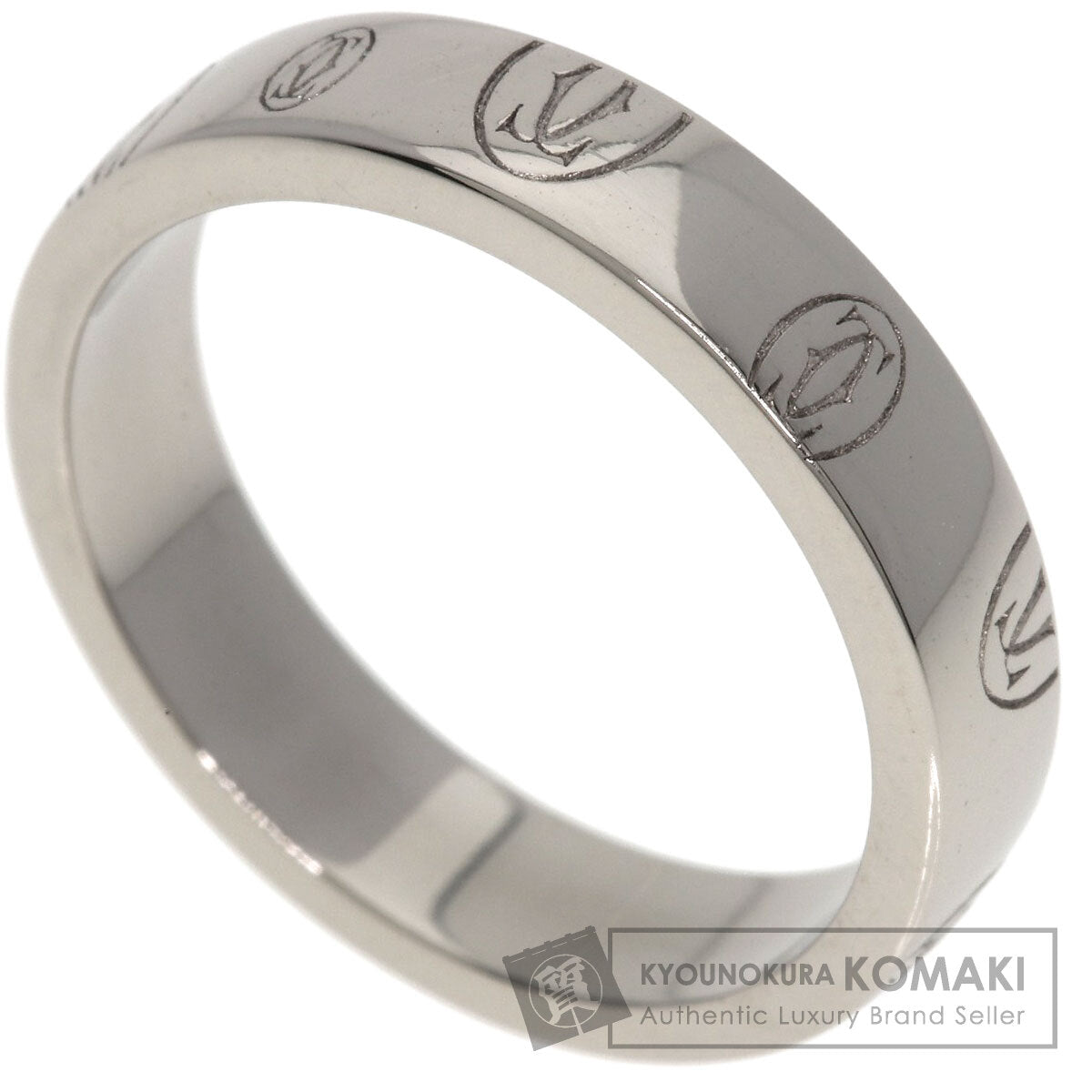 CARTIER Happy birthday # 50 Ring K18 White Gold Ladies [Used]