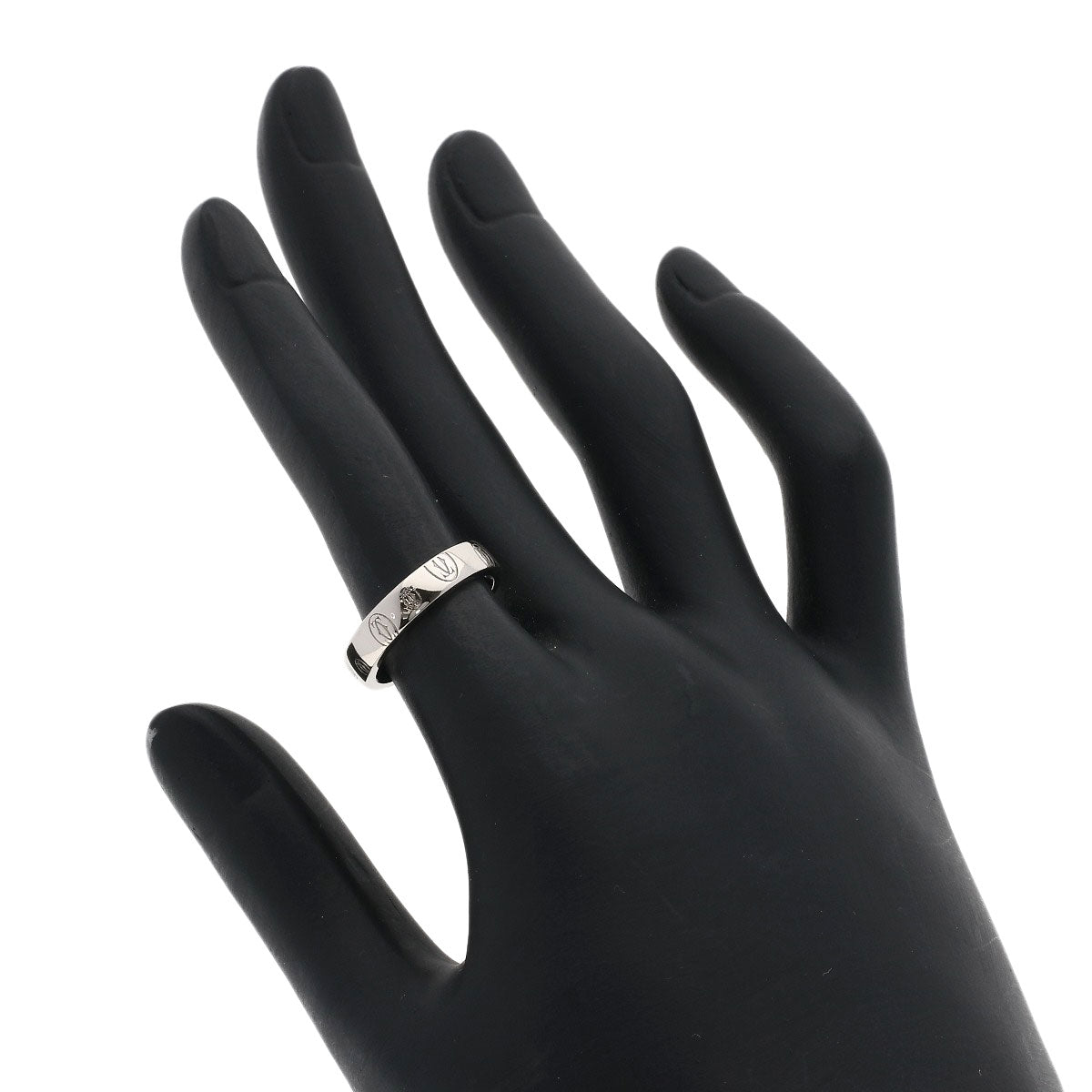 CARTIER Happy birthday # 50 Ring K18 White Gold Ladies [Used]