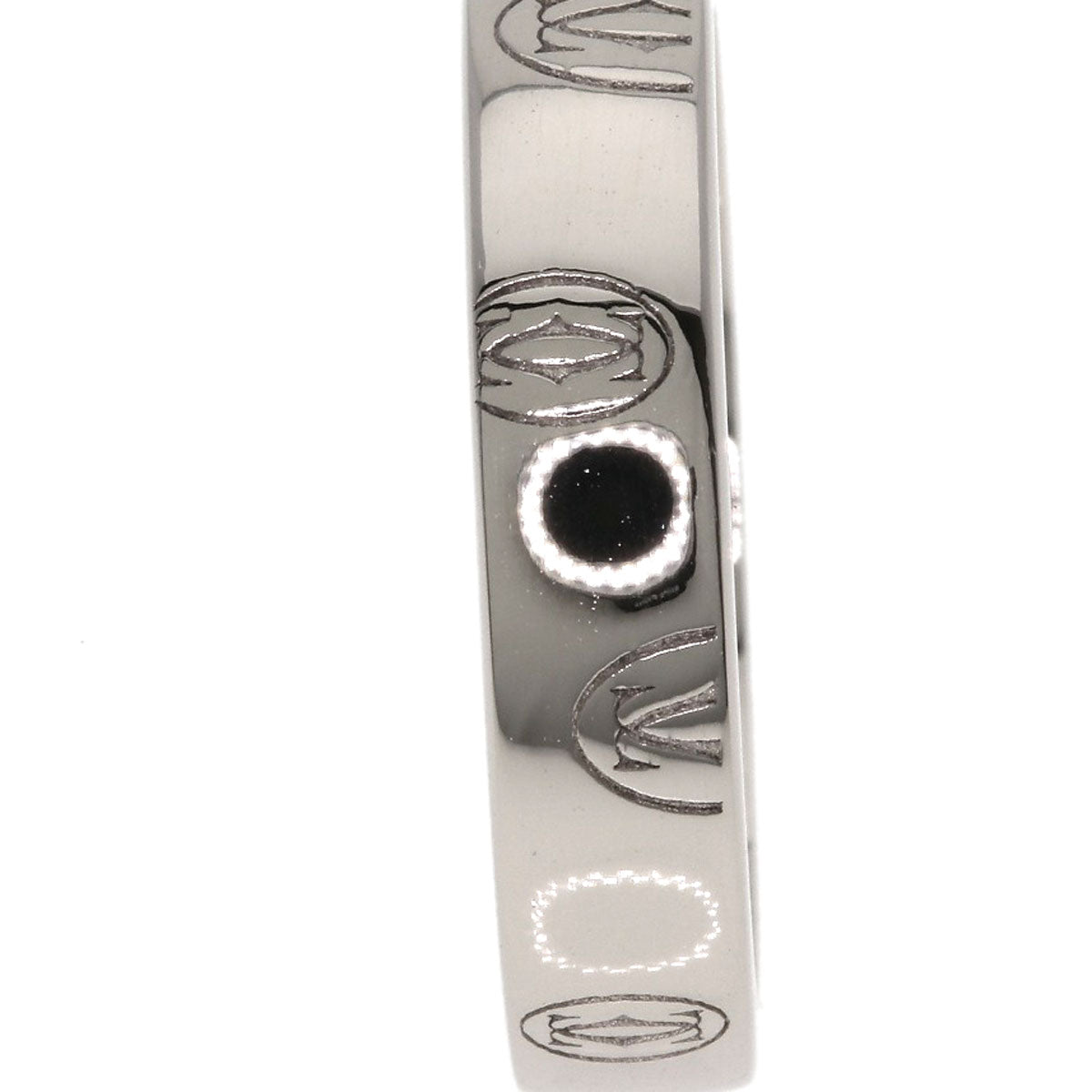 CARTIER Happy birthday # 50 Ring K18 White Gold Ladies [Used]