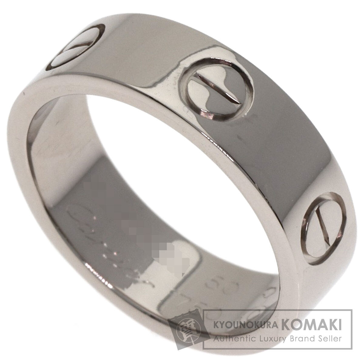 CARTIER love ring #50 Ring K18 White Gold Ladies [Used]