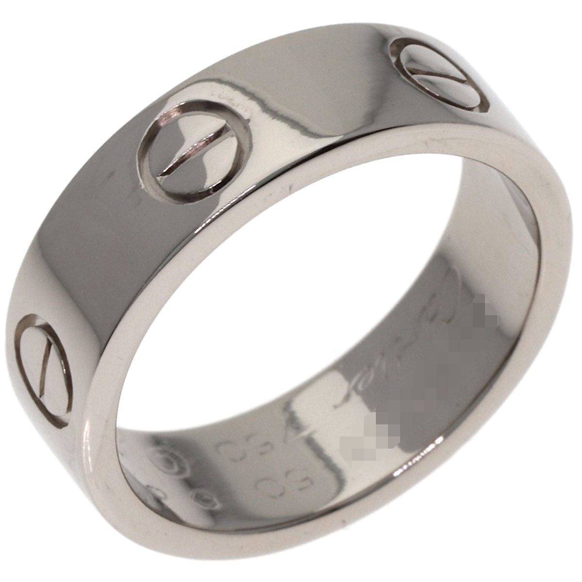 CARTIER love ring #50 Ring K18 White Gold Ladies [Used]