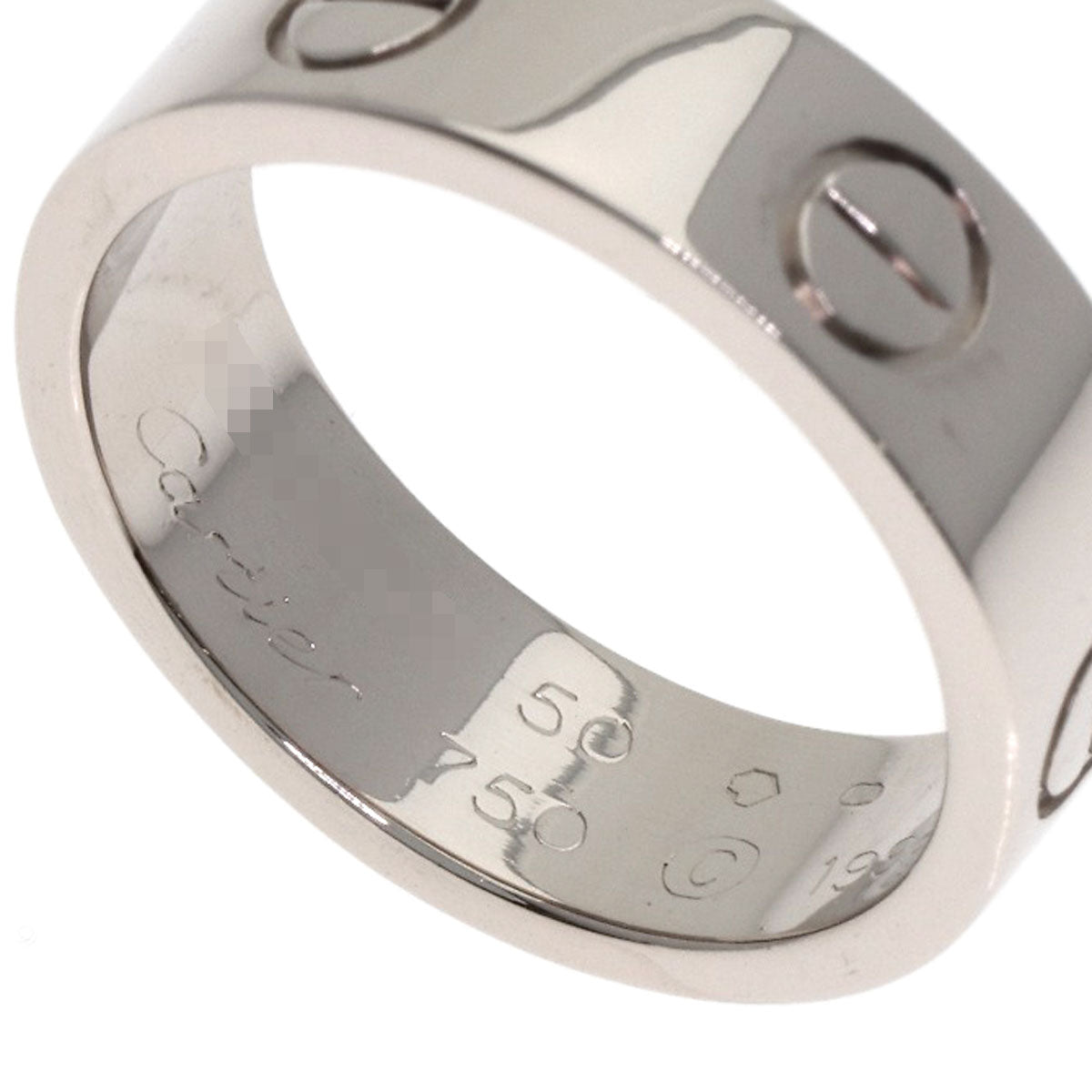 CARTIER love ring #50 Ring K18 White Gold Ladies [Used]