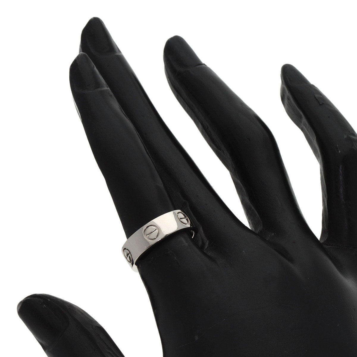 CARTIER love ring #50 Ring K18 White Gold Ladies [Used]