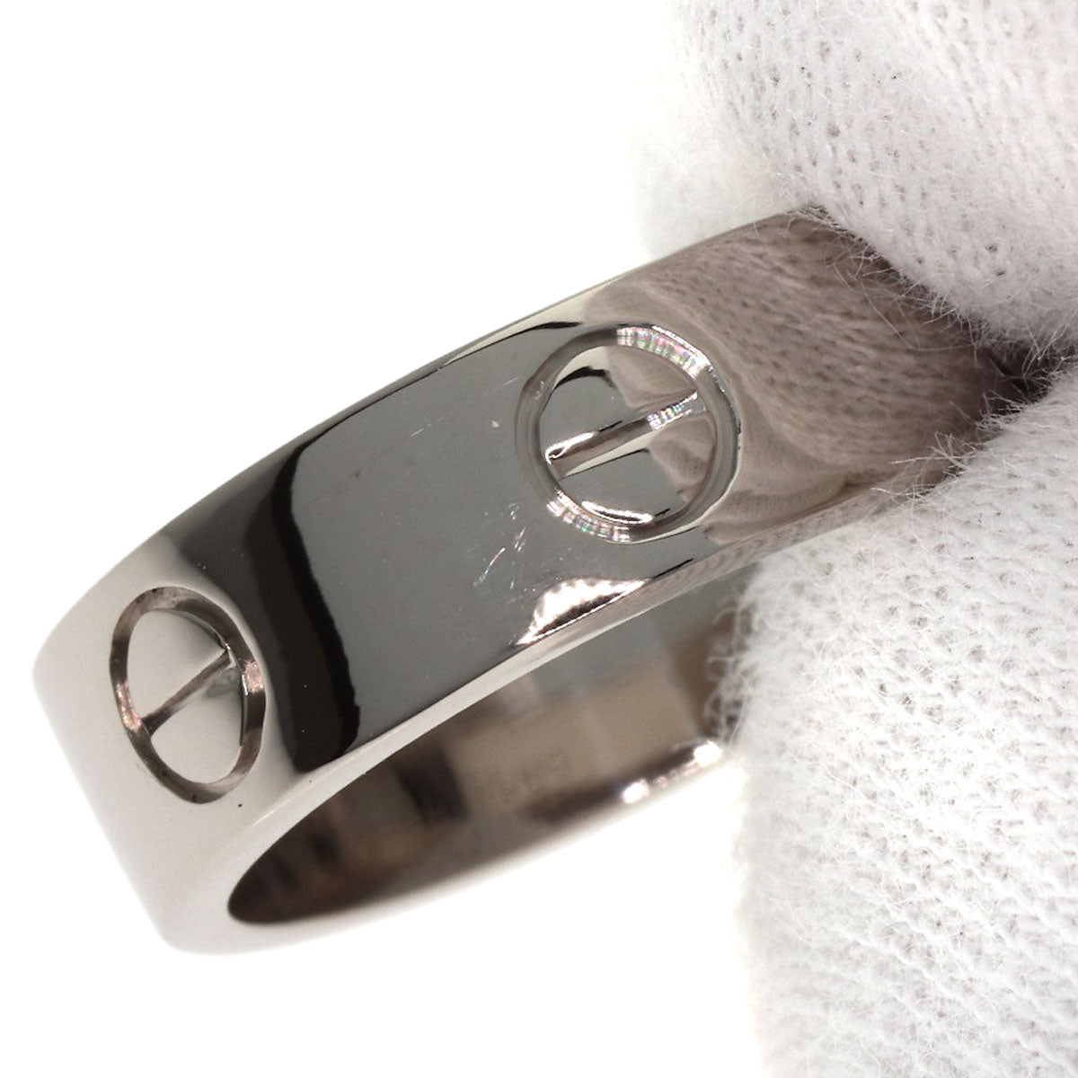 CARTIER love ring #50 Ring K18 White Gold Ladies [Used]