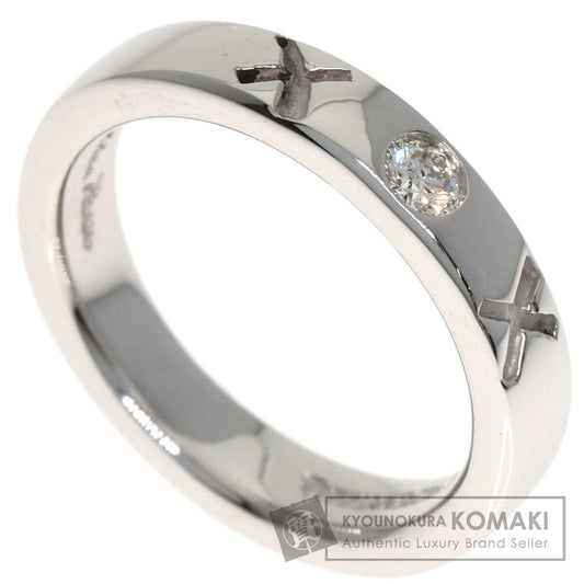 TIFFANY&Co. Kisses XOX Diamond Ring K18 White Gold Ladies [Used]