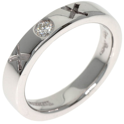 TIFFANY&Co. Kisses XOX Diamond Ring K18 White Gold Ladies [Used]