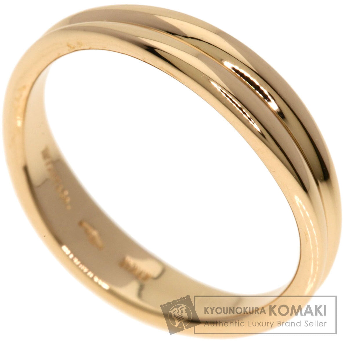 TIFFANY&Co. Double wave Ring K18 Pink Gold Ladies [Used]