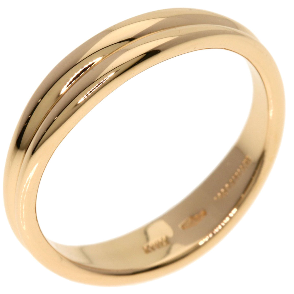 TIFFANY&Co. Double wave Ring K18 Pink Gold Ladies [Used]