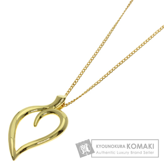 TIFFANY&Co. Leaf heart Necklace K18 Yellow Gold Ladies [Used]