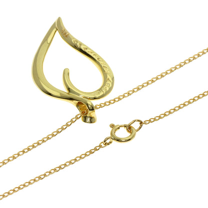 TIFFANY&Co. Leaf heart Necklace K18 Yellow Gold Ladies [Used]