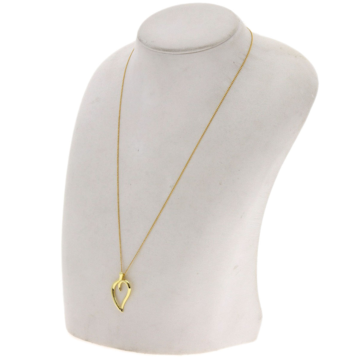 TIFFANY&Co. Leaf heart Necklace K18 Yellow Gold Ladies [Used]