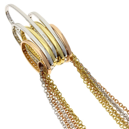 1.3ct Three-color Diamond Necklace K18 Yellow Gold 18K Pink Gold 38.2g　Ladies