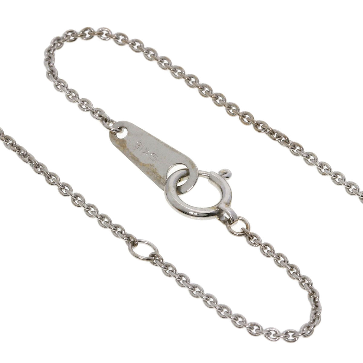 MIKIMOTO Garnet Pearl Pearl Diamond Necklace K18 White Gold Ladies [Used]