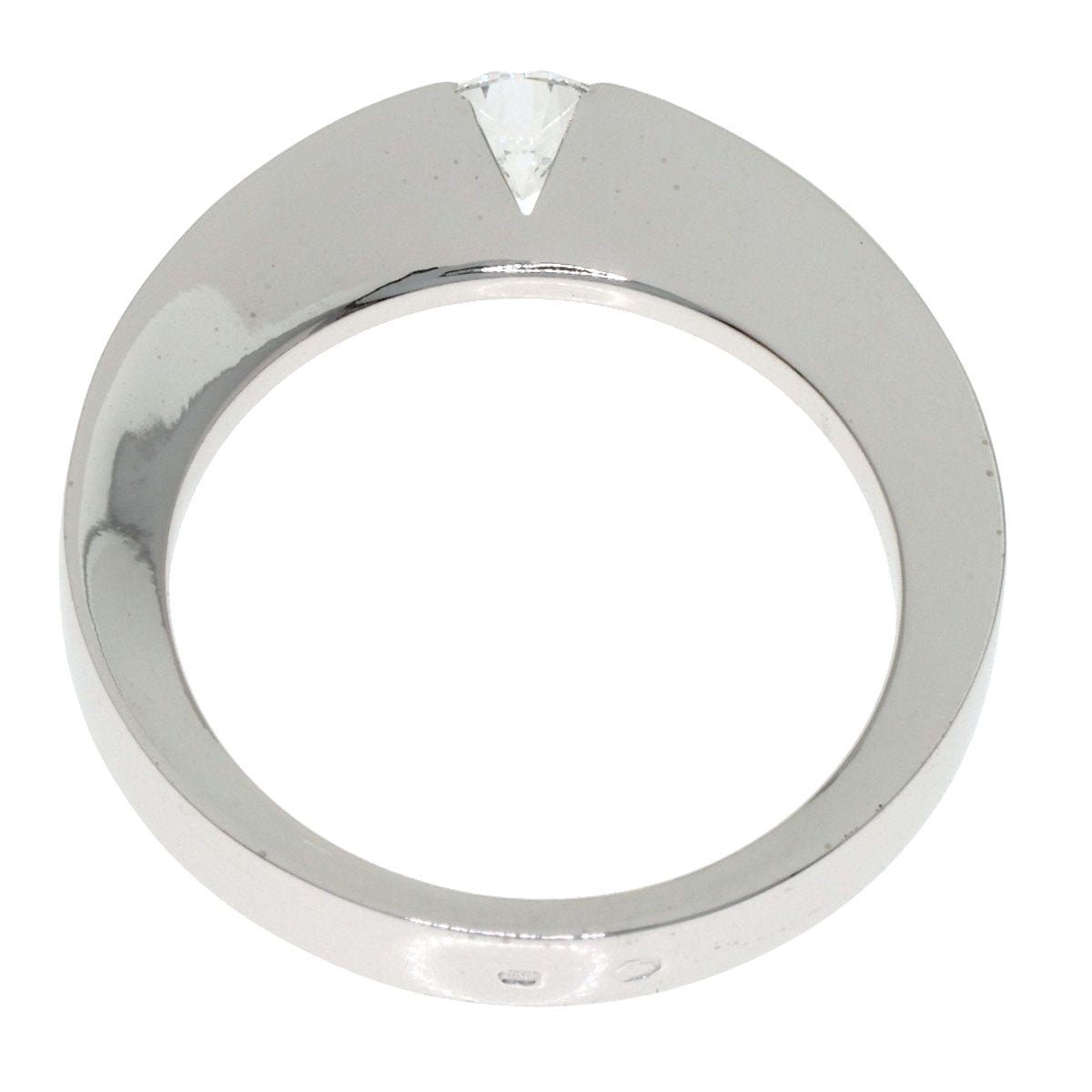 CARTIER Date with Diamond #47 Ring K18 White Gold Ladies [Used]