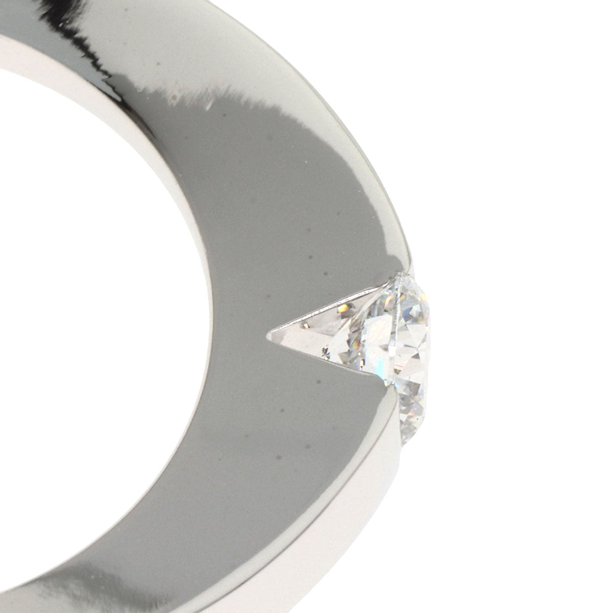 CARTIER Date with Diamond #47 Ring K18 White Gold Ladies [Used]
