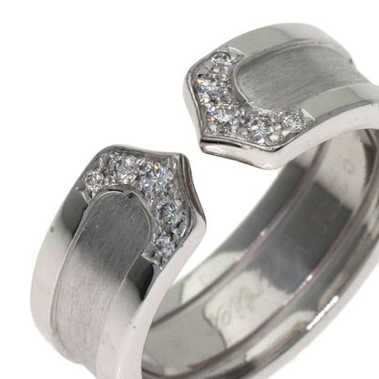 CARTIER C2 Ring SM Diamond #51 Ring K18 White Gold Ladies [Used]
