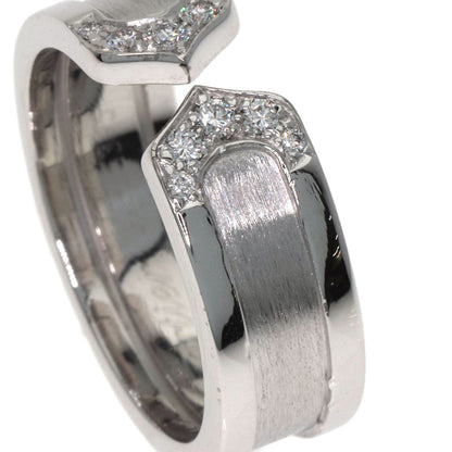 CARTIER C2 Ring SM Diamond #51 Ring K18 White Gold Ladies [Used]