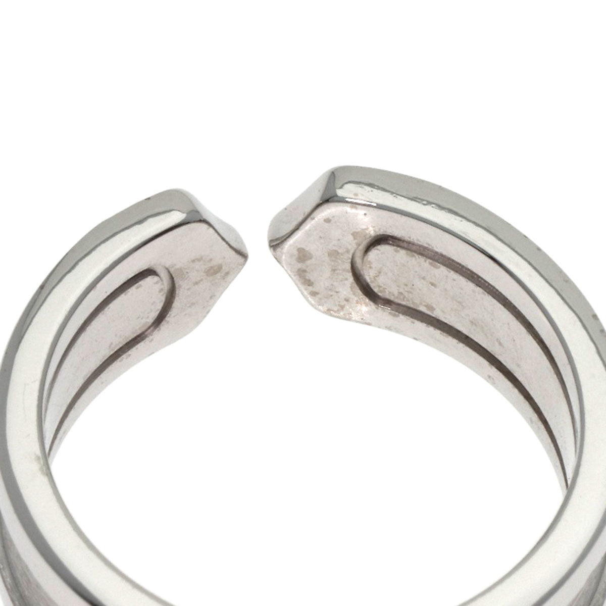 CARTIER C2 Ring SM Diamond #51 Ring K18 White Gold Ladies [Used]