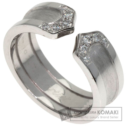 CARTIER C2 Ring SM Diamond #51 Ring K18 White Gold Ladies [Used]