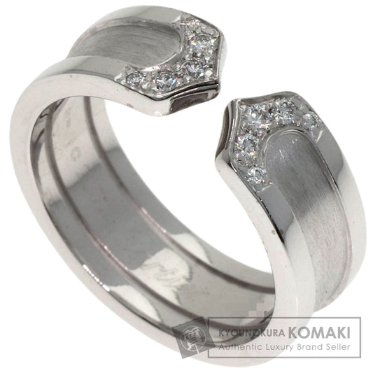 CARTIER C2 Ring SM Diamond #51 Ring K18 White Gold Ladies [Used]