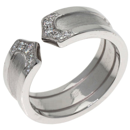 CARTIER C2 Ring SM Diamond #51 Ring K18 White Gold Ladies [Used]